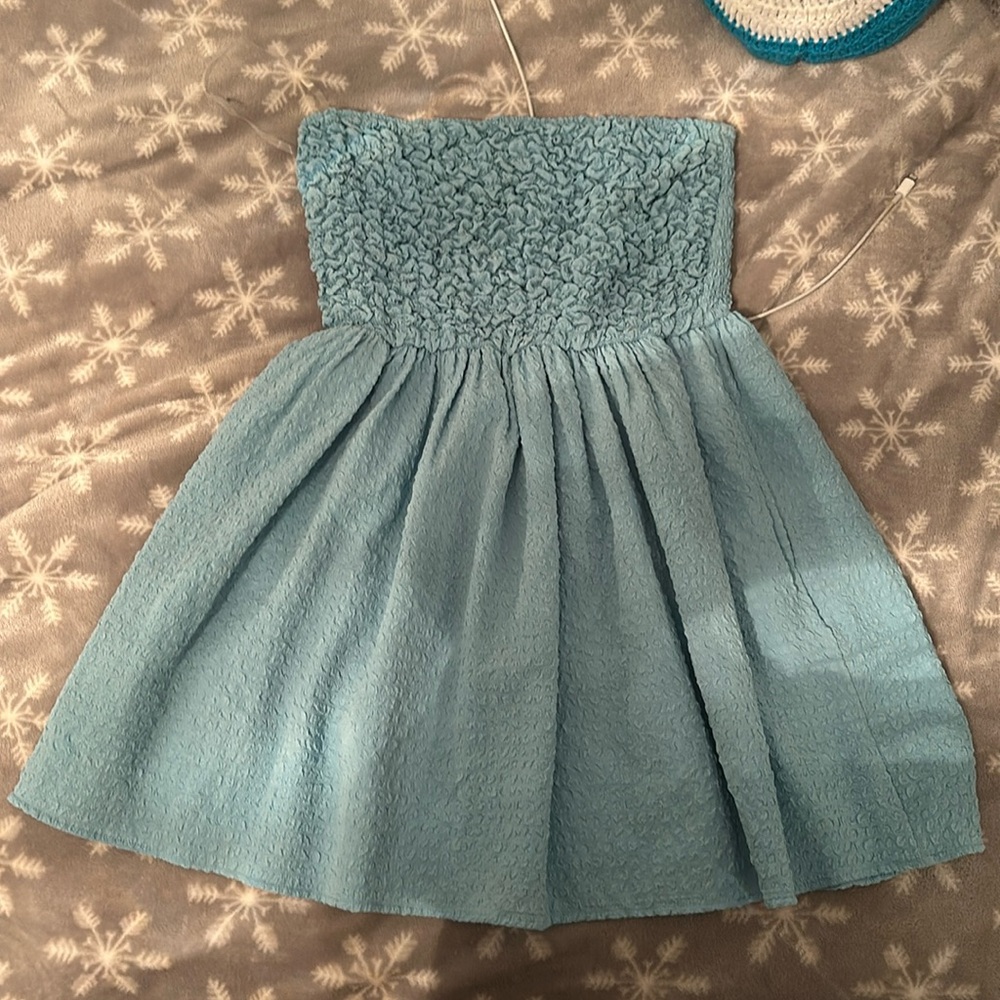Blue baby doll dress